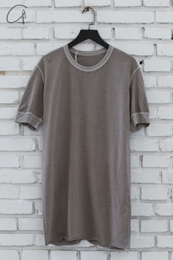 Boris Bidjan Saberi 24 Autumn/Winter Short-sleeved T-shirt TS CLASSIC1.RIBRF-F035-L.CARBON LIGHT CARBON